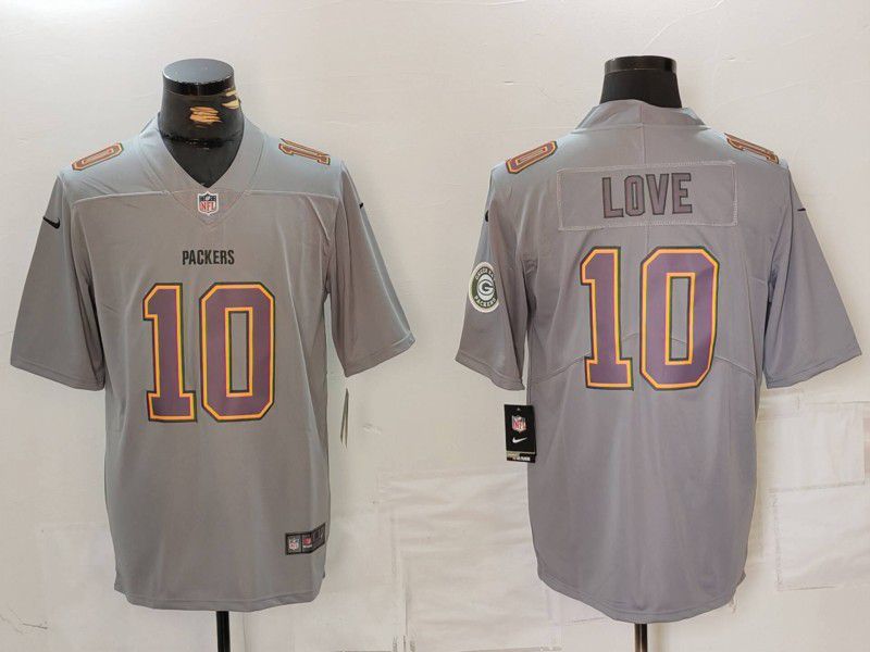 Men Green Bay Packers #10 Love Grey 2024 Nike Vapor Limited NFL Jersey style 1->minnesota twins->MLB Jersey